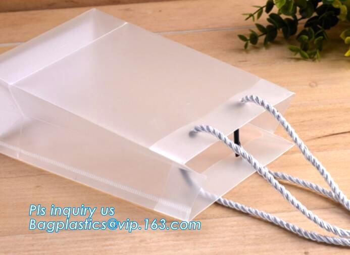 Promotional customized high quality soft loop plastic cloth bag,manufacturer custom soft loop handle polyethylene PE pla