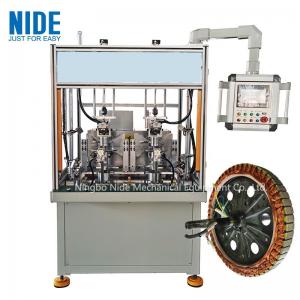 China Automatic E Bike Hub Motor Winding Machine With 2 Station Flyer Coil Wider wholesale