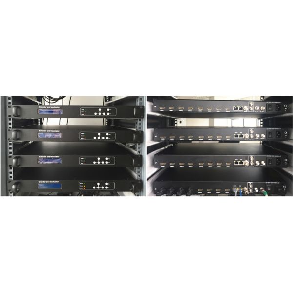 8 Channel ISDB T HD Encoder Modulator H.264 Video Encoding To ISDB - T Output