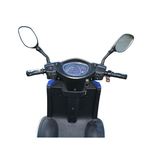 Comfortable 4 Wheel Power Scooters Blue Battery Operated Scooter Max. Speed 10km/h
