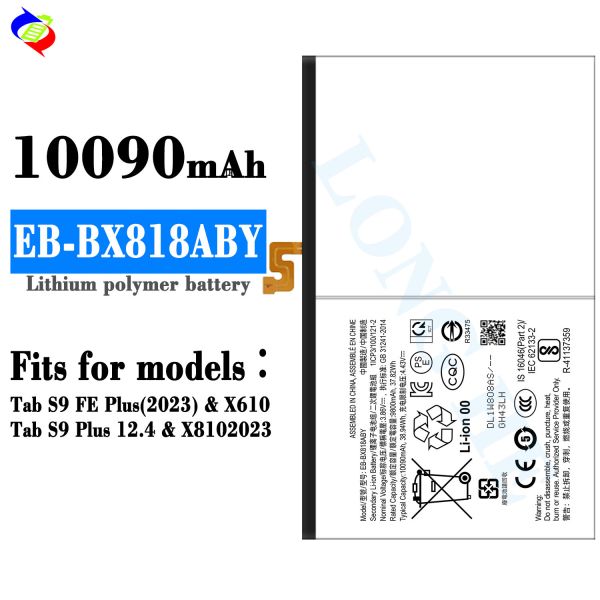EB-BX818ABY table battery for Tab S9 FE Plus 2023 X610 Tab s9 plus 12.4 x8102023
