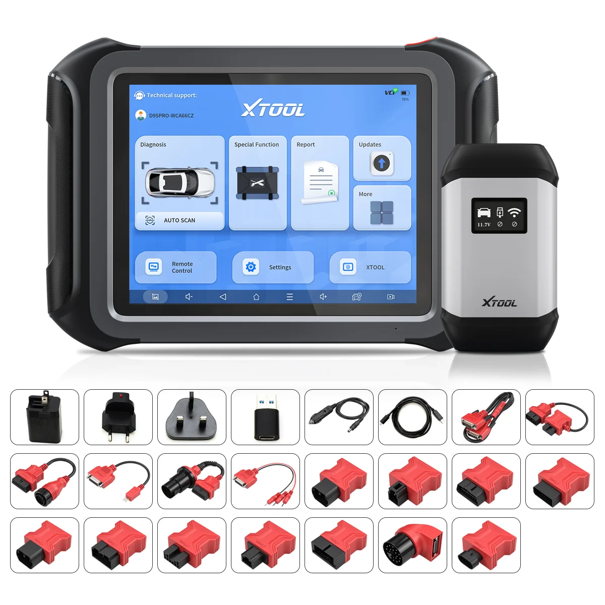 XTOOL D9S Pro Upgraded of D9Pro Car Diagnostic Tools ECU Programming Coding Key Programmer Topology Map Active Test CAN