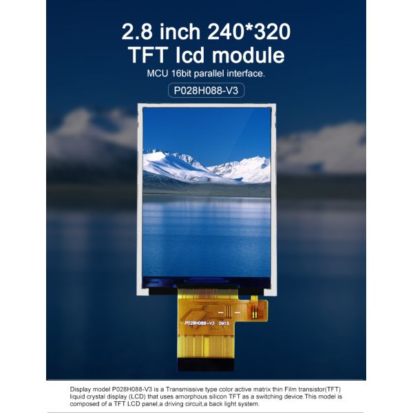 High Resolution 240x320 65k Touch Digital Lcd Panel Polcd Long Life