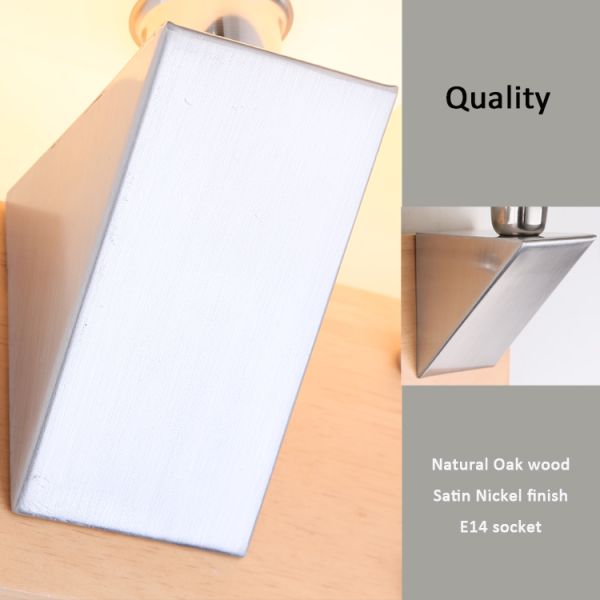 100-240v Korean style wood lighting fixture natural wood wall lamp E14 40w socket