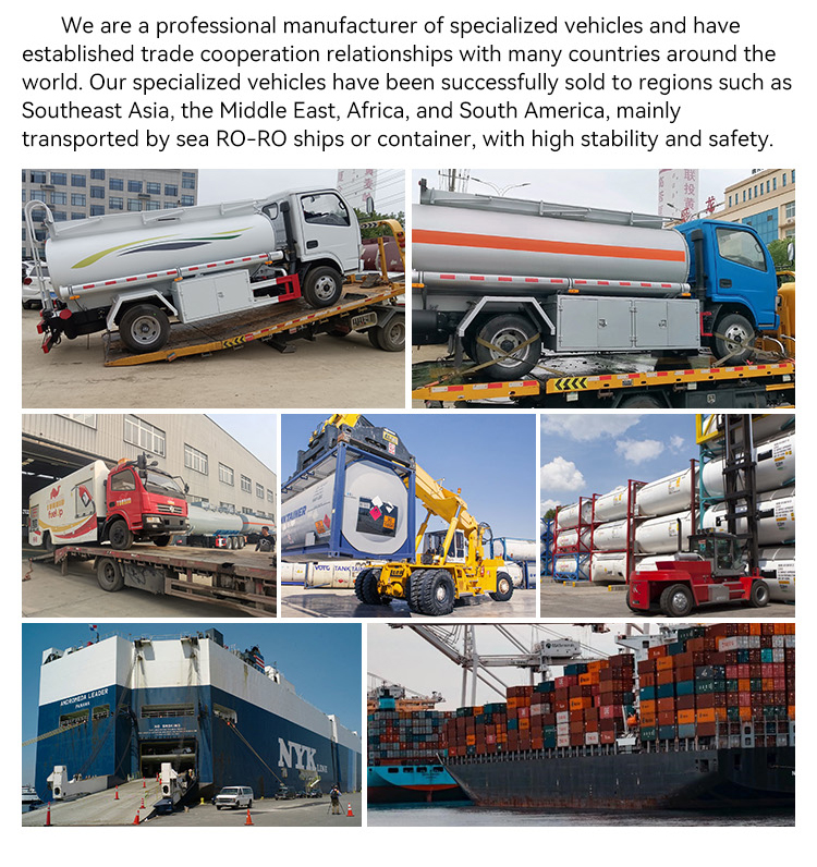 Right Drive Heavy Duty Carbon Steel Tank Truck 4x2 Oil Refuelling Truck 1-10T Capacity