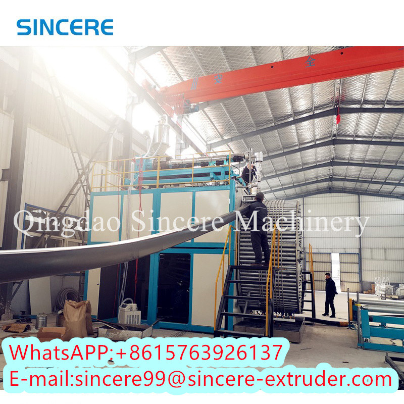 Plastic Underground Municipal Drainage Spiral Pipe Extruding Machinery For HDPE