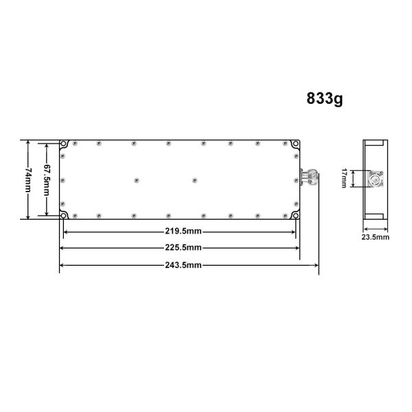 Customized large size lora digital 50W 74mm wide drone jammer module