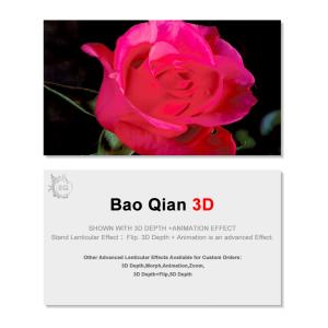 Hang Tags PET / PP Custom Lenticular Cards 3D Plastic UV Offset Printing