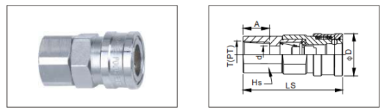 Industrial-Graded Pneumatic Quick Coupling Connector BSPP / NPT/G Thread 1.0MPa Nitto / Cejn / Rectus Compatible