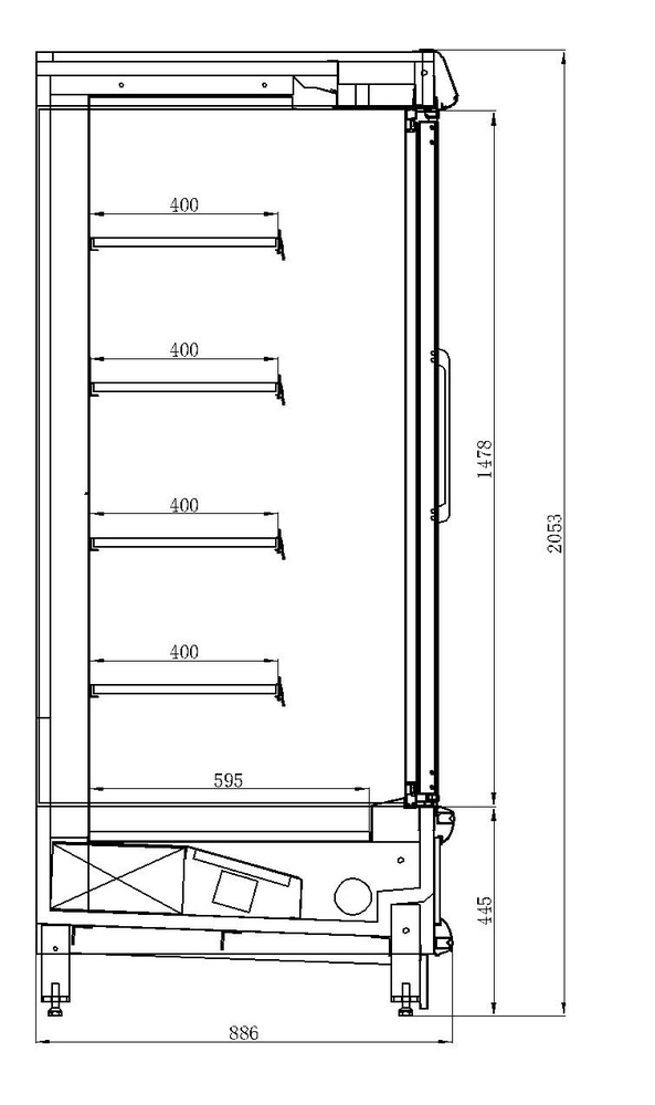 Beverage Cooler Multideck Display Fridge With Digital Temperature Controller