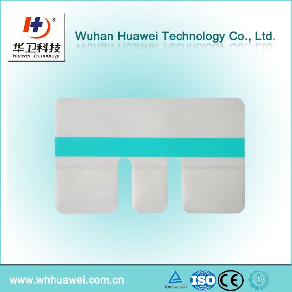 Medical I.V. cannula fixing transparent dressing