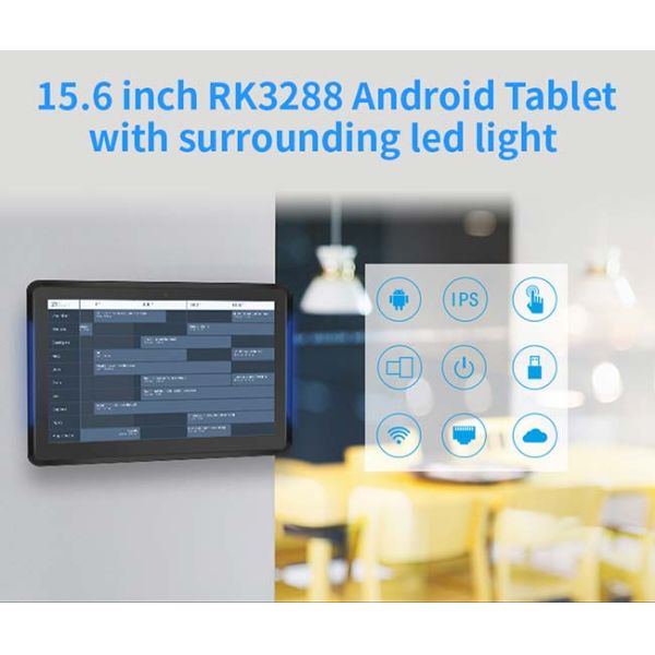 Quad Core Wall Mount Android Tablet Power Over Ethernet 1920*1080 Resolution