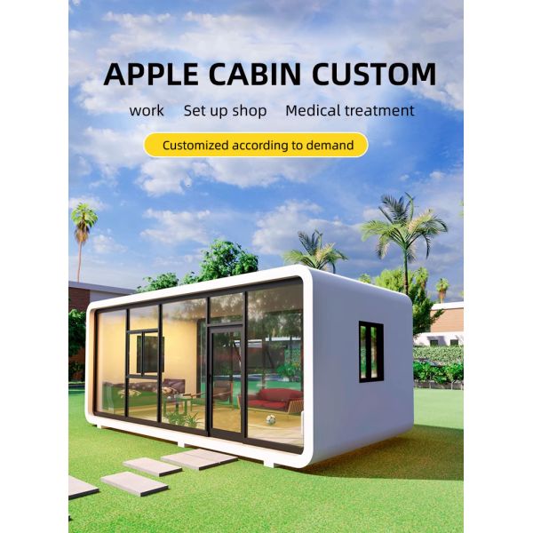 Outdoor Modern Popular smart control system Prefab House Tiny House Mobile Working House Office Pod Apple Cabin removable home