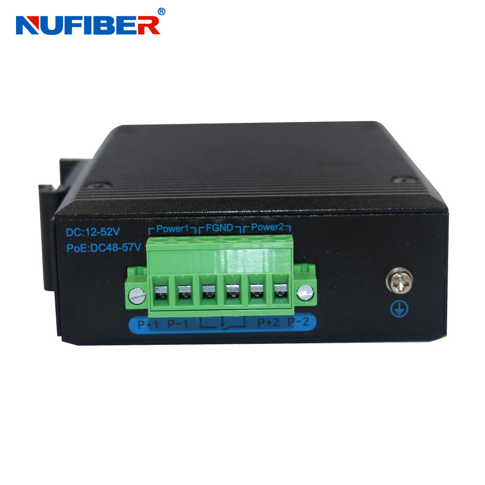Unmanaged Industrial Ethernet Switch with 1 Port 10/100/1000M RJ45 and 1 Port 1000Mbps SC Fiber for Network Camera and VoIP Phone