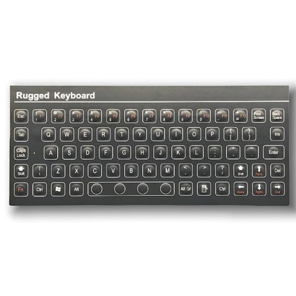 IP67 68 Keys Mini Industrial PC Keyboard Anti Static Rugged Rear Panel Mounted -40℃