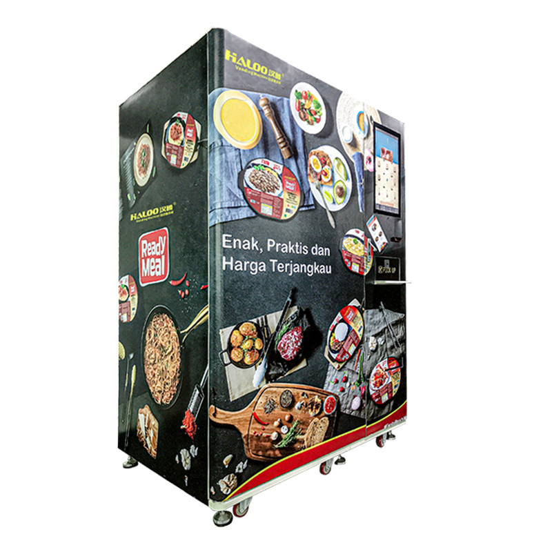 Automatic Frozen Food Vending Machine With Microwave For Box Bento