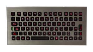 China Desktop Waterproof Industrial Computer Keyboard Red Baklit Colour 82 Keys wholesale