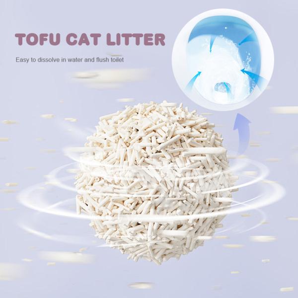 Quality Freshness Tofu Cat Litter Sand Biodegradable Cat Litter No Dust No Tracking for sale
