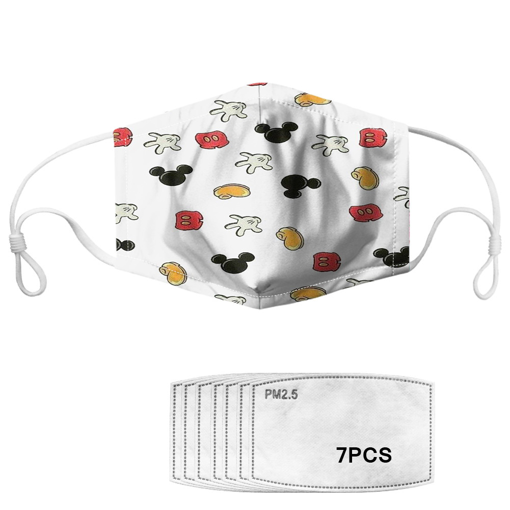 3 Layer Mickey Mouse Printed Polyester Reusable Face Mask