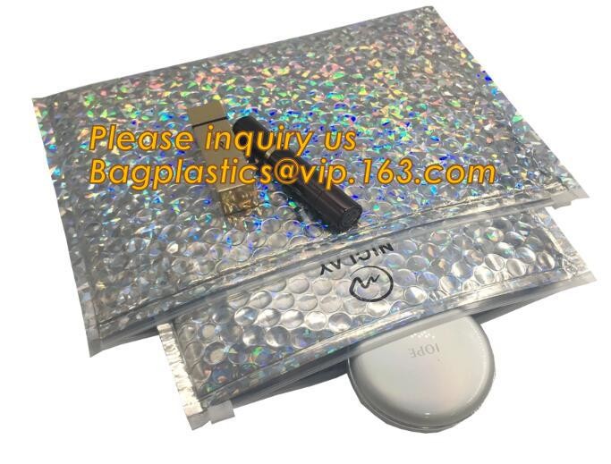 Cosmetic Slider Zip lockk Bubble Bags Bubble Slide Pouch,Zip lockk esd bubble bag bubble packaging wrap cosmetic pouch slide