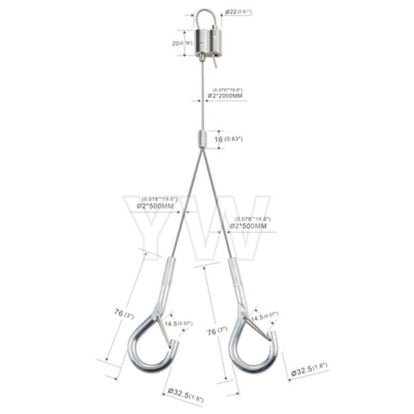 Adjustable LED Panel Suspension Kit Mounting Hardware For Linear Fixtures