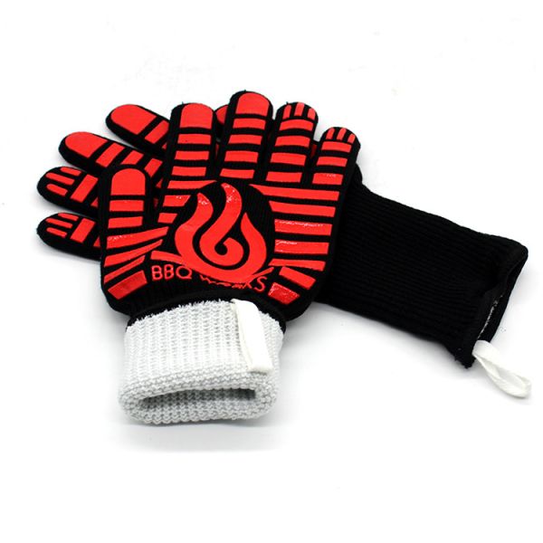 Silicone Coated Pot Holders Cooking Baking Grilling Camping Fireplace Microwave BBQ Oven Mitts Gloves