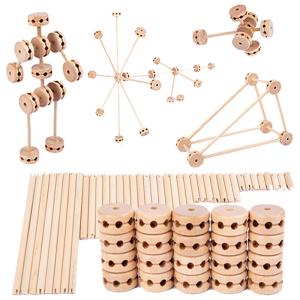 3D Construct Fort Wooden Building Blocks Toy Creative DIY For Children