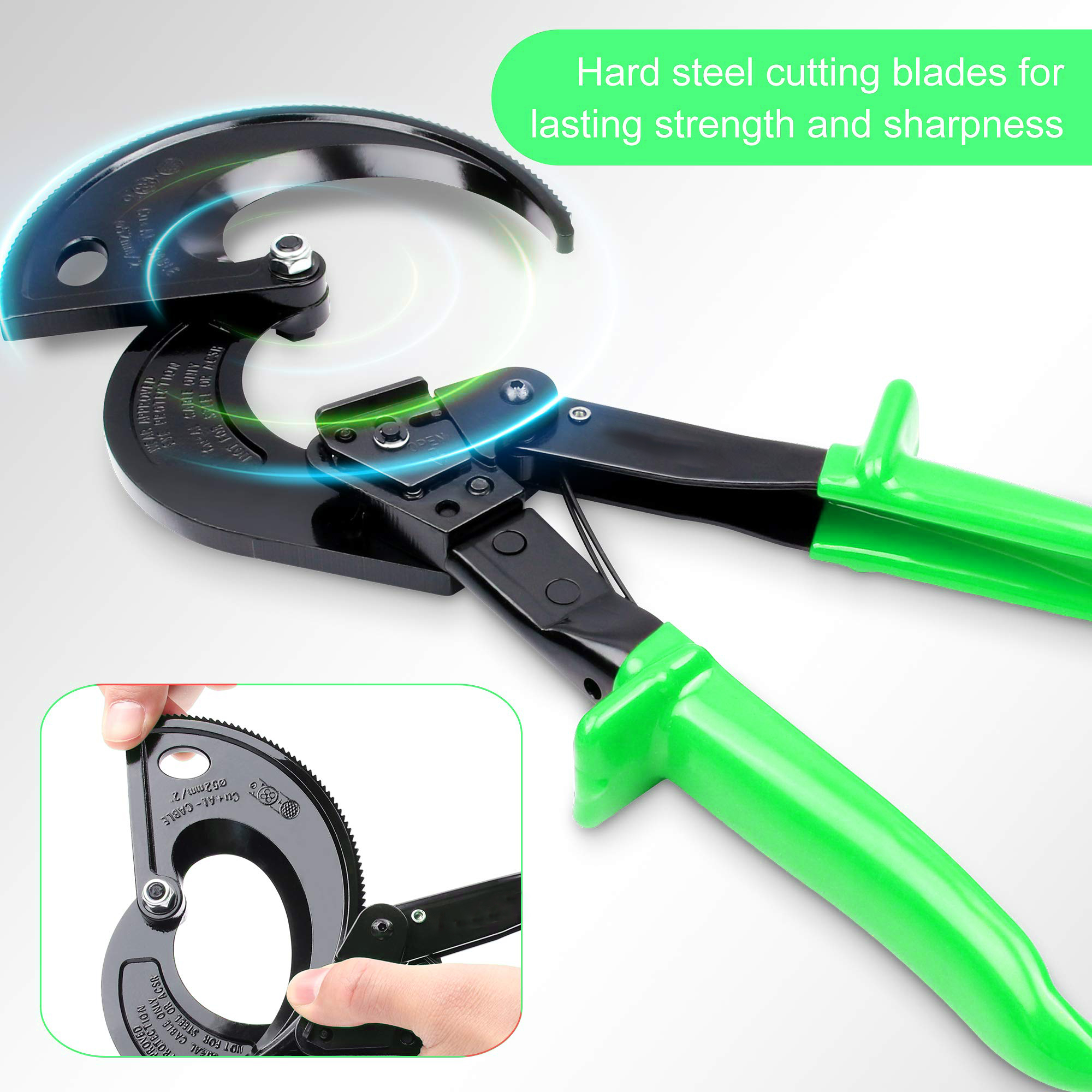 Electrical Ratchet Cable Cutter Tool Durable For Telecommunications