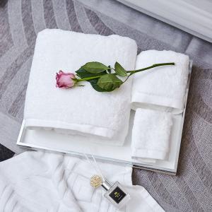 China White Hotel Towel Set Hotel Bath Towel Face Towel For Spa Plain Dyed Compressed wholesale