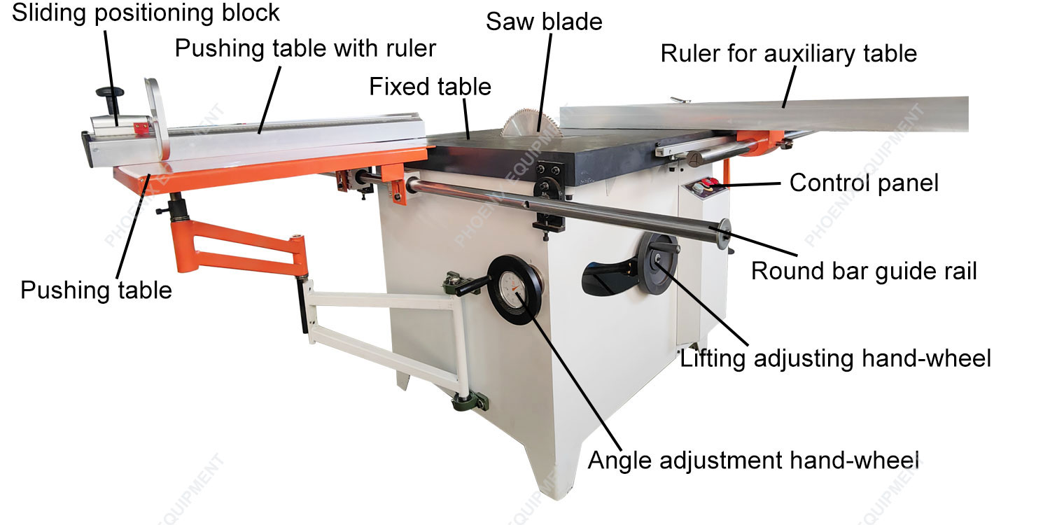 Horizontal Style Sliding Table Panel Saw with Easy Operation and High Productivity