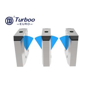 China Durable Retractable Flap Barrier Turnstile Biometric Access Control System on sale