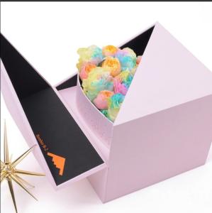 China Bouquet Paper Square Flower Box Recycled Cardboard Boxes For Valentine'S Day wholesale
