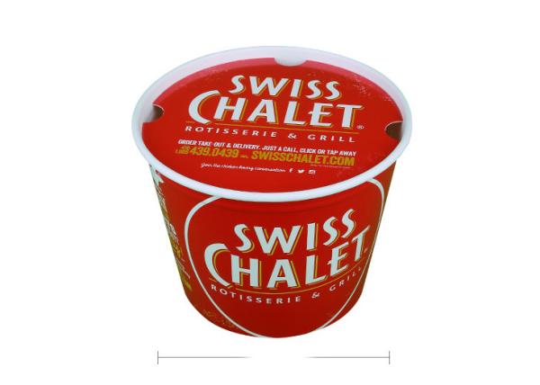 Quality Reusable Custom Printed Popcorn Buckets Food Grade For Chicken Wings for sale