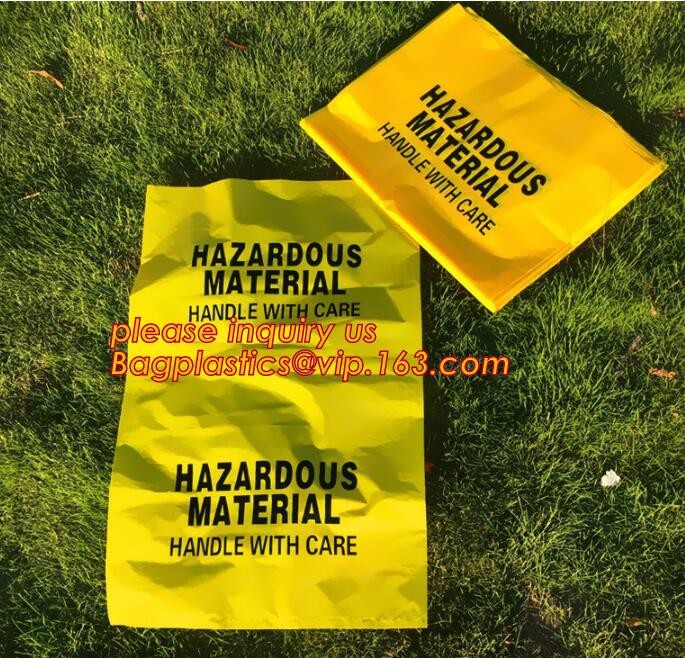 LDPE biohazard waste bin bags disposable medical autoclave bags, biohazard specimen bag plastic adhesive flat bag, bagea