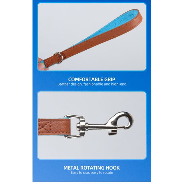 Pet Lightweight Multicolor Anti-Escape Pet Collar And Leash Set For Training Walking Dogs