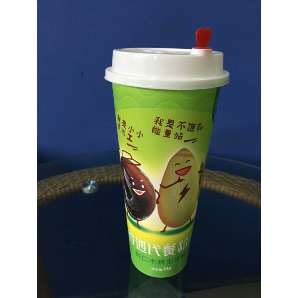 OEM Custom plastic cup iml label cup metal effect printing FDA Certification