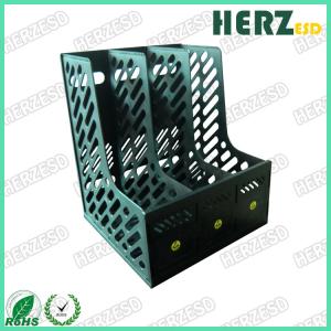 China Vertical 3 Columns ESD Document Holder , ESD File Holder A4 Size Material Conductive Pp wholesale