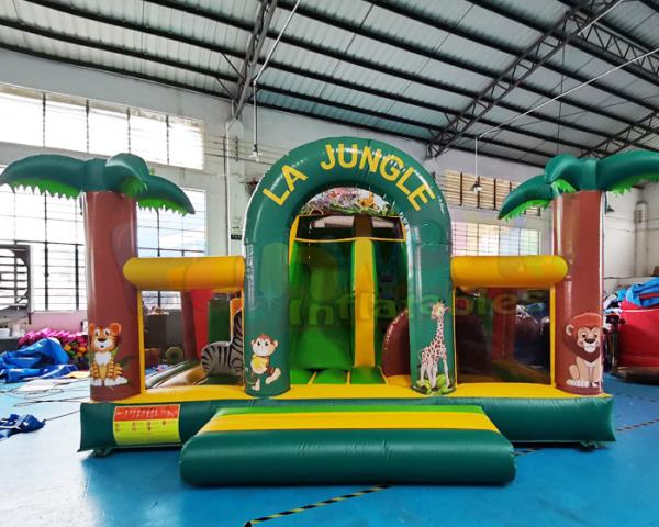 Quality Hotel Inflatable Bounce House Combo Jungle Zoo Jumping Castle for sale