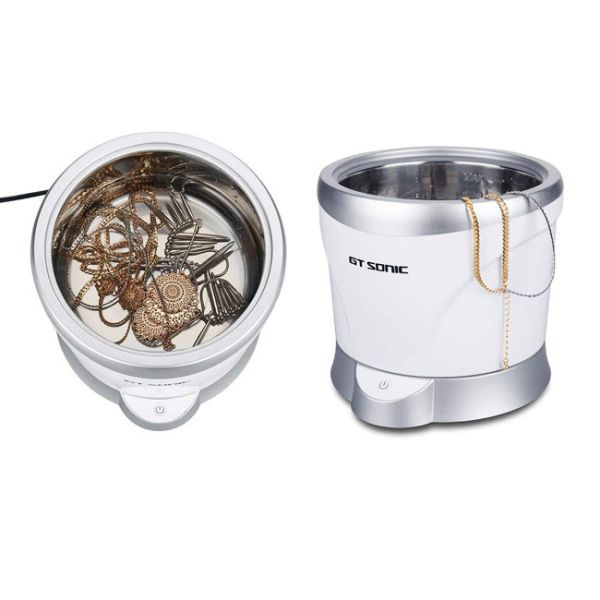 One Button Household Ultrasonic Cleaner With Detachable Tank Round Shape