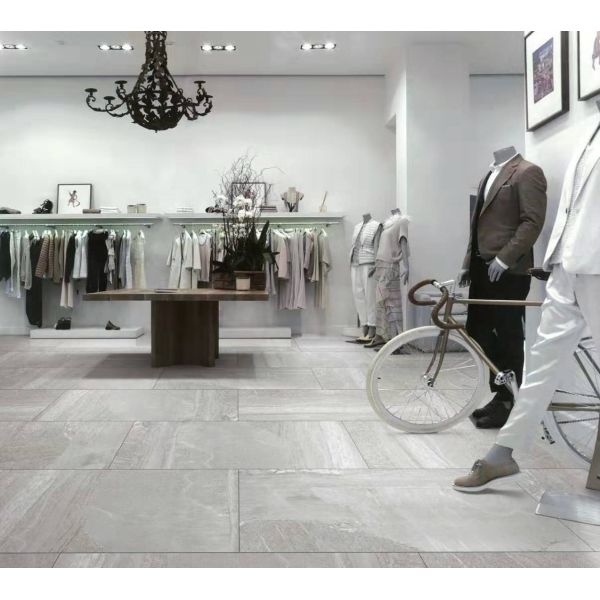 900*900MM Gray Ceramic Floor Tile Precision Design For Project Wall Decoration