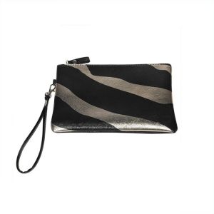 China Printed Stripe Promotional PU Leather Cosmetic Bags With Handles wholesale