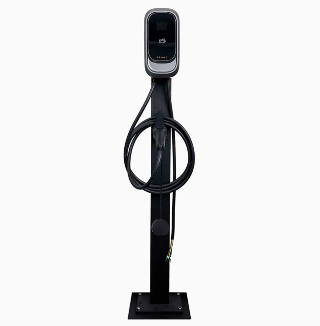 Compact Model Type 2 Wall Mounted AC EV Charger With Gun Base Mechanical No-Load Plug In /Pull Out 10000 Times -30°C 50°C
