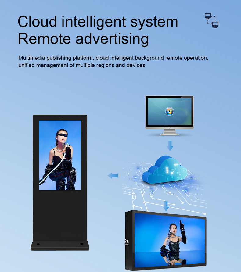 Outdoor Shopping Mall LCD Screen Player Digital Totem Smart Signage Commercial Advertising Equipment High Brightness TV Display