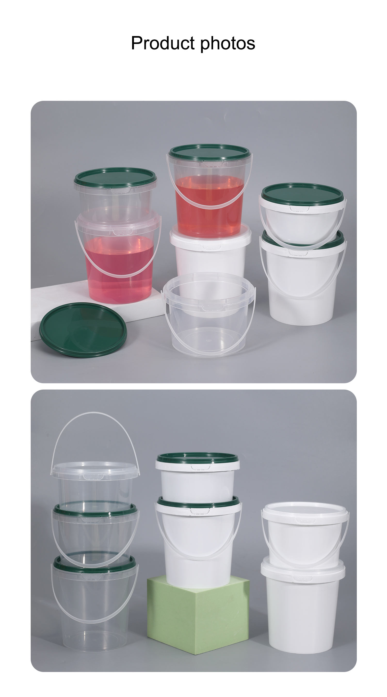 Enjoy Delicious Ice Cream with Our 16oz Butter Spread Box 350ml-700ml Plastic Bucket
