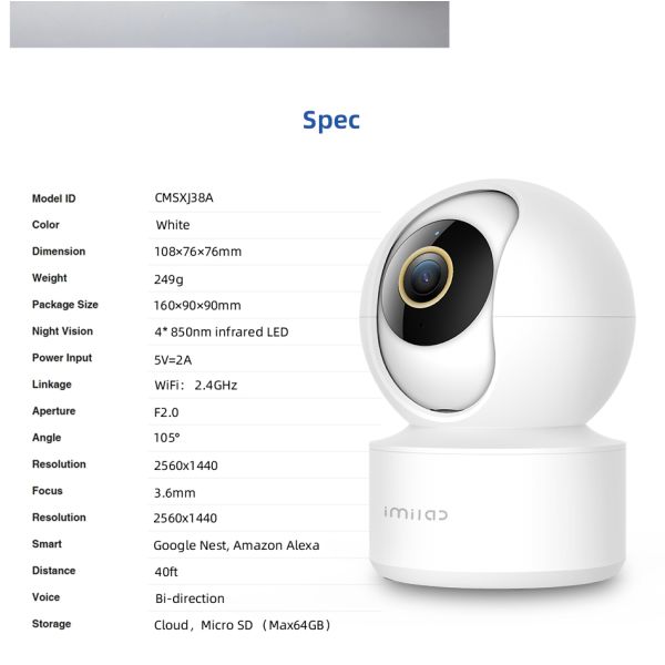 Imilab C21 Camera Multi function Night Vision Human Detection Tracking Security Mini Wireless Camera Xiaomi