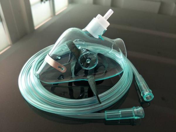 Quality PVC Detection Reagent Transparent Medical Oxygen Mask With Tubing for sale