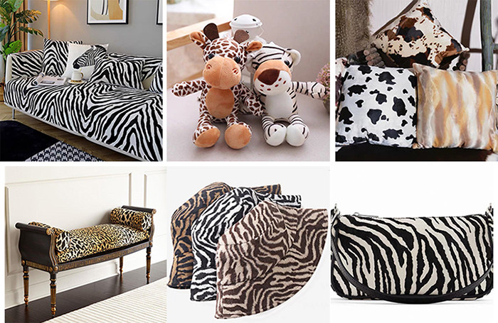 1.5mm Pile Velboa 100% Polyester Plush Toy Fabric Animal Print
