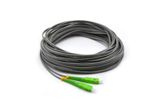 China 50 M SC / APC Optical Fiber Pigtail , Gray 2 Core Simplex Single Mode Pigtail on sale
