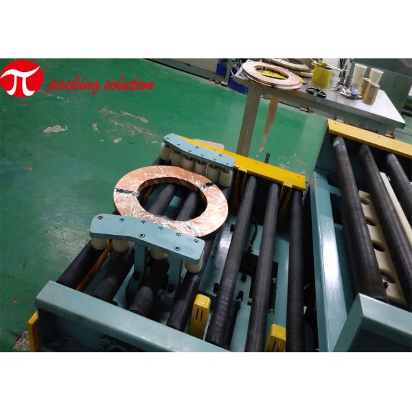 Labor saved high speed copper packaging line for packing slit copper strips ID400mm