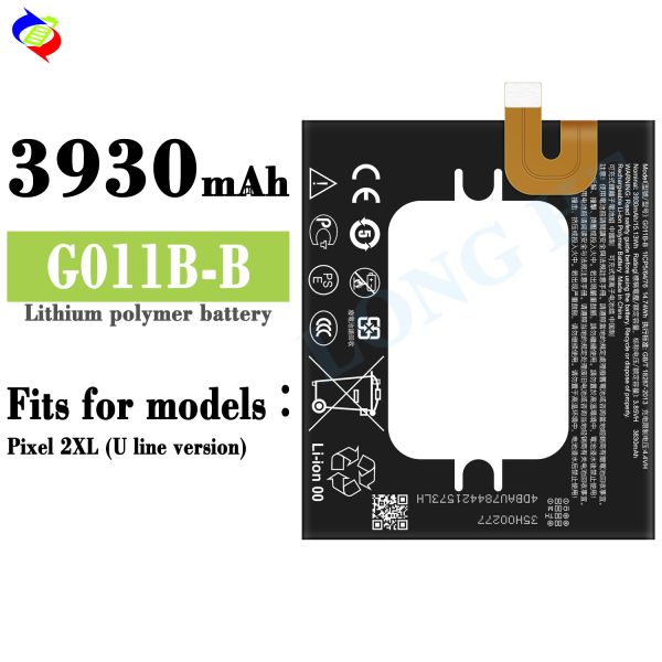 3930mAh Capacity G011B-B Battery For Pixel 2XL Batteries Bateria Rechargeable Battery